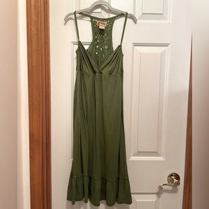 Mudd juniors’ Small olive green summer dress NWOT